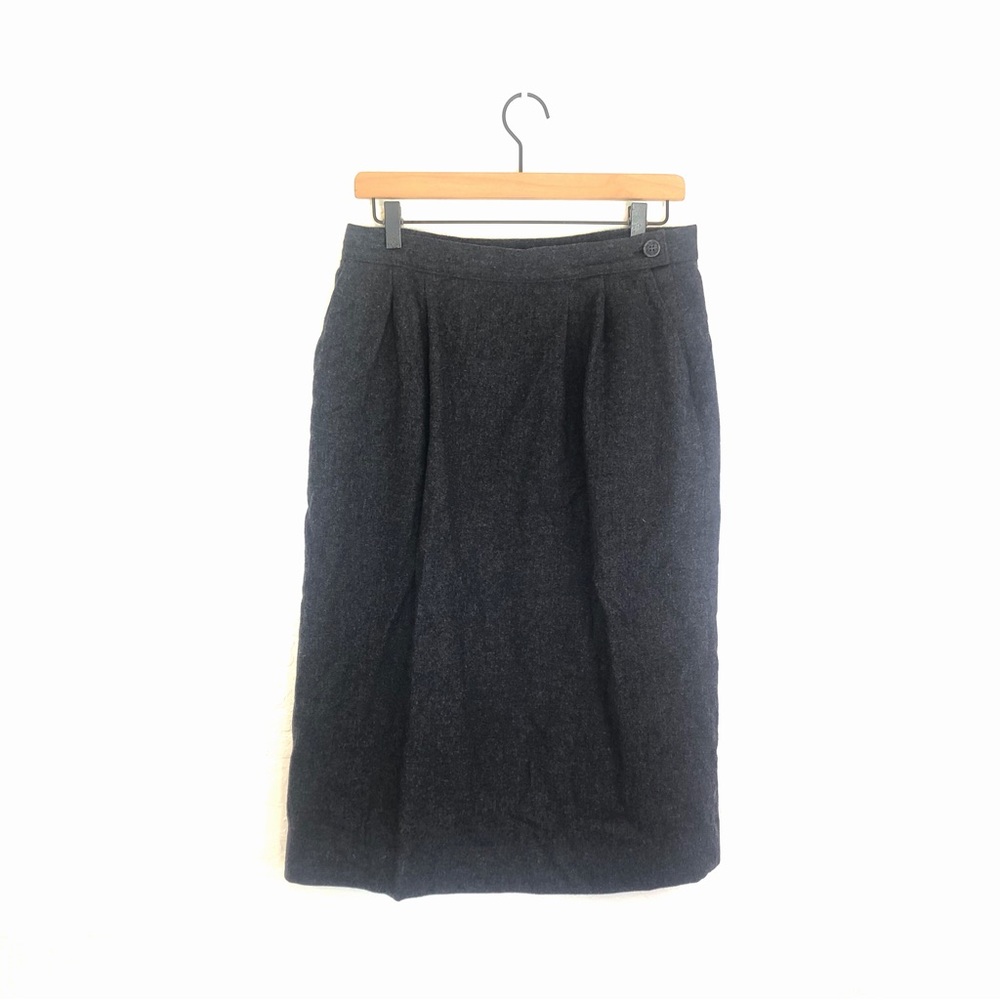 Vintage Miss Pendleton Wool Charcoal Gray Skirt 15” Waist